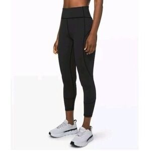 Lululemon In Movement 7/8 Tight Everlux 25" Black Size 4 High Rise
